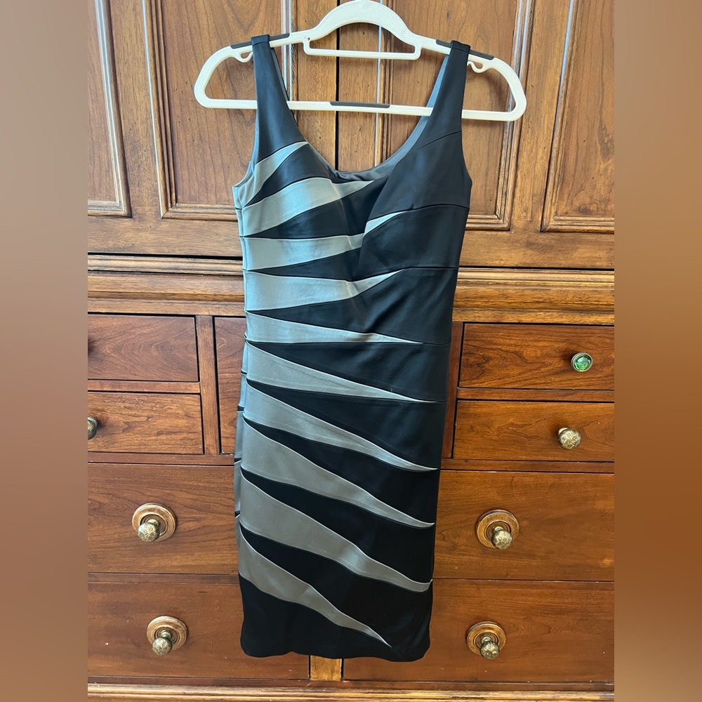 Jax Black and Gray Cocktail Dress